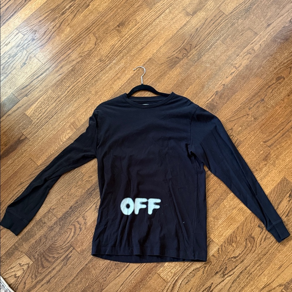 Off-White Black Tee with White Print